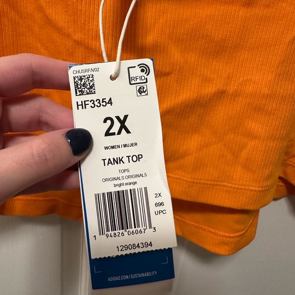 Adidas Essentials Tank‎ Rib Crop Top - Picture 4 of 7
